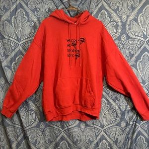 FORTNITE “Where We Dropping Boys” Pullover Hoodie Red Size Large